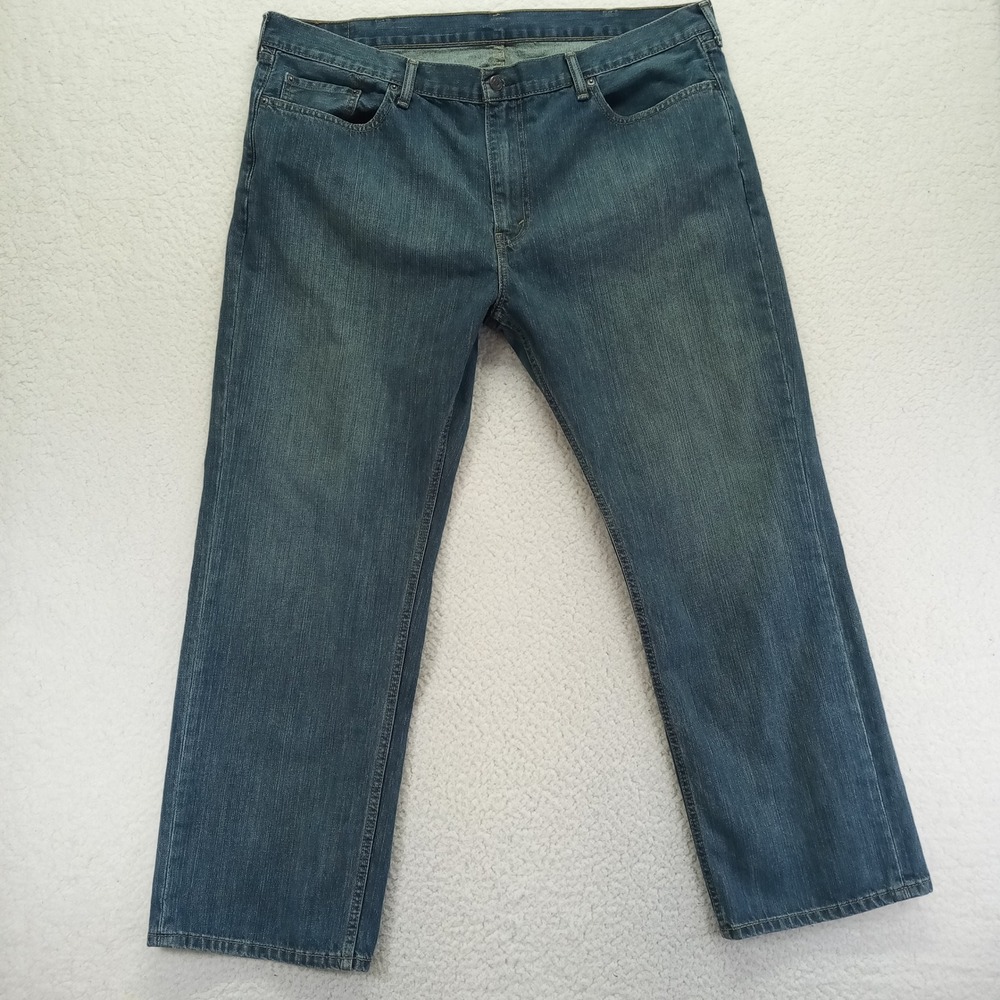 Levi 559 Mens Relaxed Straight Leg Jeans Dark Wash Blue 42x30 00559-0733